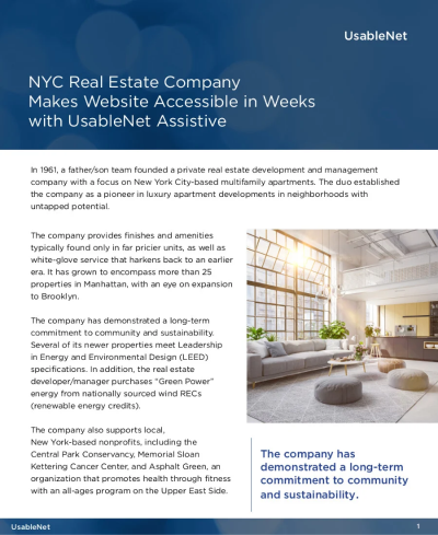 UsableNet NYC Case Study