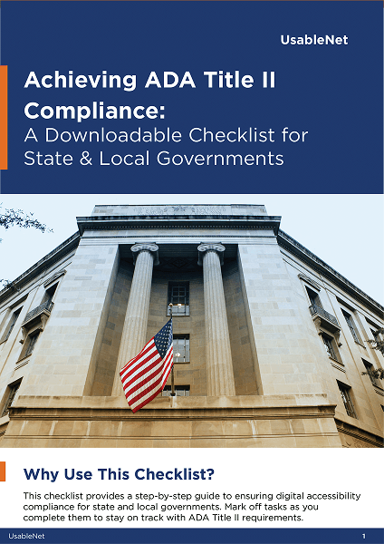 Download the ADA Title II Checklist