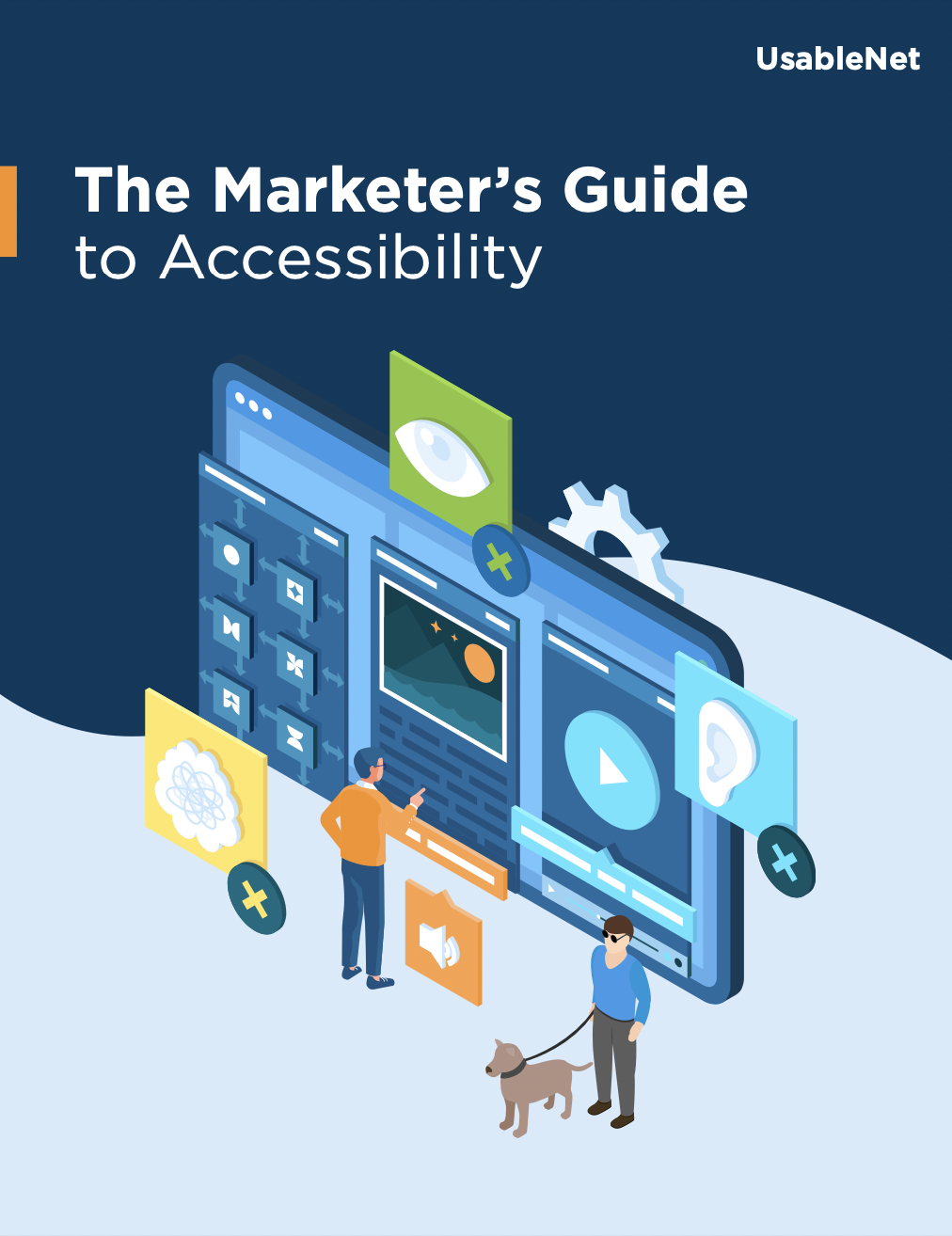 Cover of The Marketer's Guide to Accessibility with illustration 