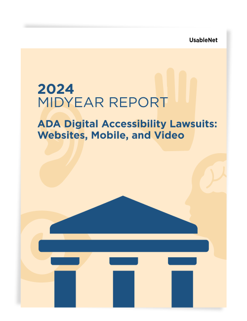 Cover of the 2024 midyear report from UsableNet