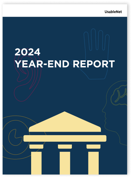 Cover of UsableNet's 2024 Year-End Report