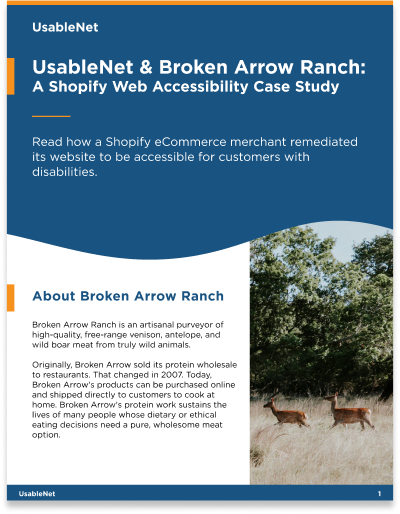 UsableNet & Broken Arrow Ranch: A Shopify Web Accessibility Case Study