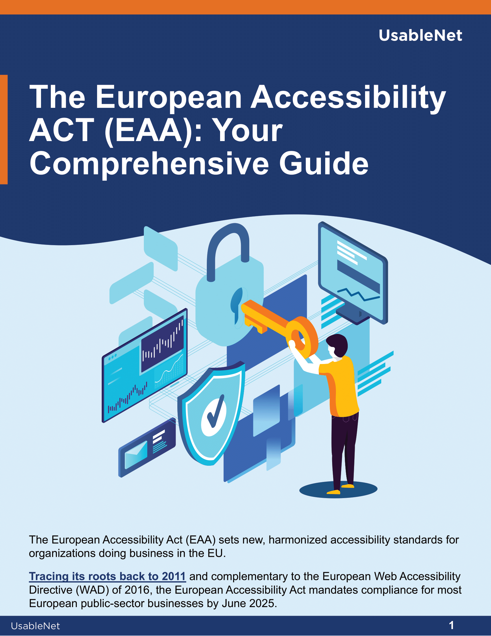 Front Cover of the E-Book on European Accessibility Act - Your Comprehensive Guide-1