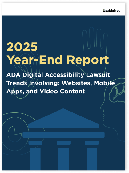 Cover of the 2025 Year-End Report on Digital Accessibility Lawsuits